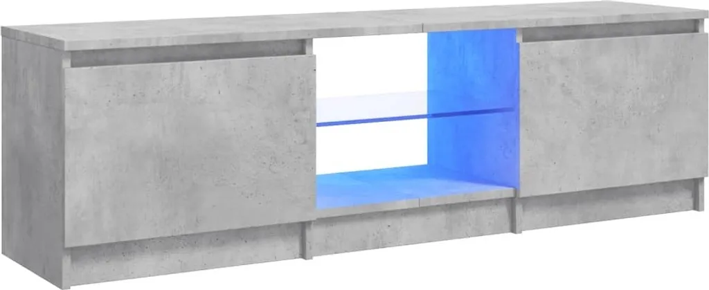 Mobile Porta TV con Luci LED RGB 120cm - Effetto Cemento Grigio Industrial - 18
