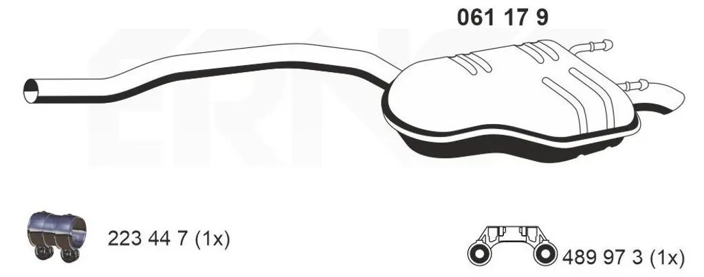 Pot d'échappement arrière ERNST pour OPEL Astra K Sports Tourer B16