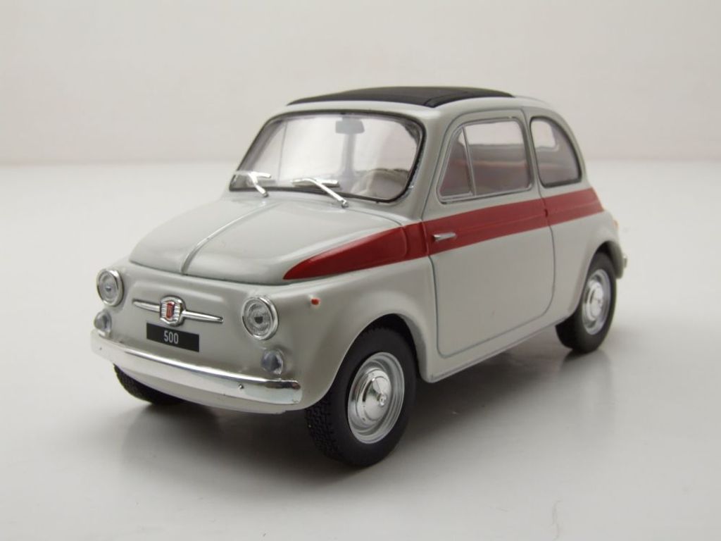 Whitebox 124182 Fiat 500 1960 weiß rot 1:24 Produktbild 
