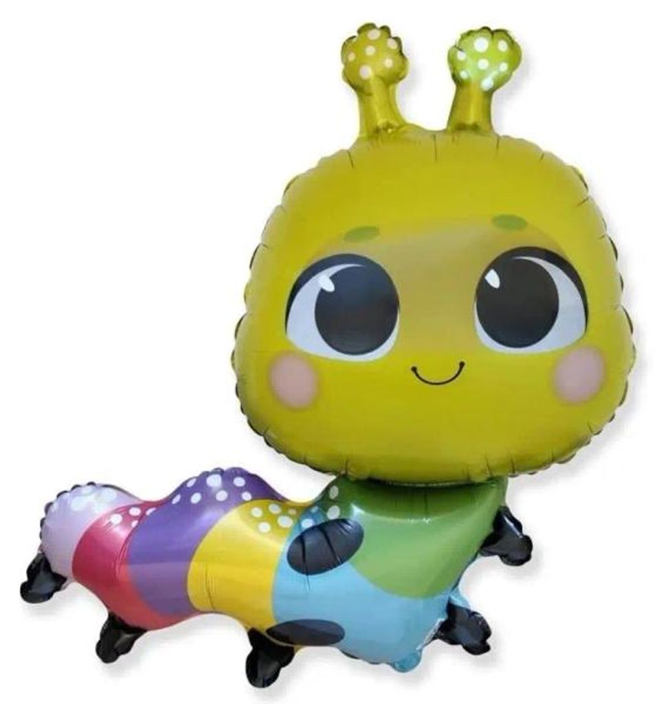 Foliotballon, bunte Raupe, 60 cm - Flexmetal Produktbild 