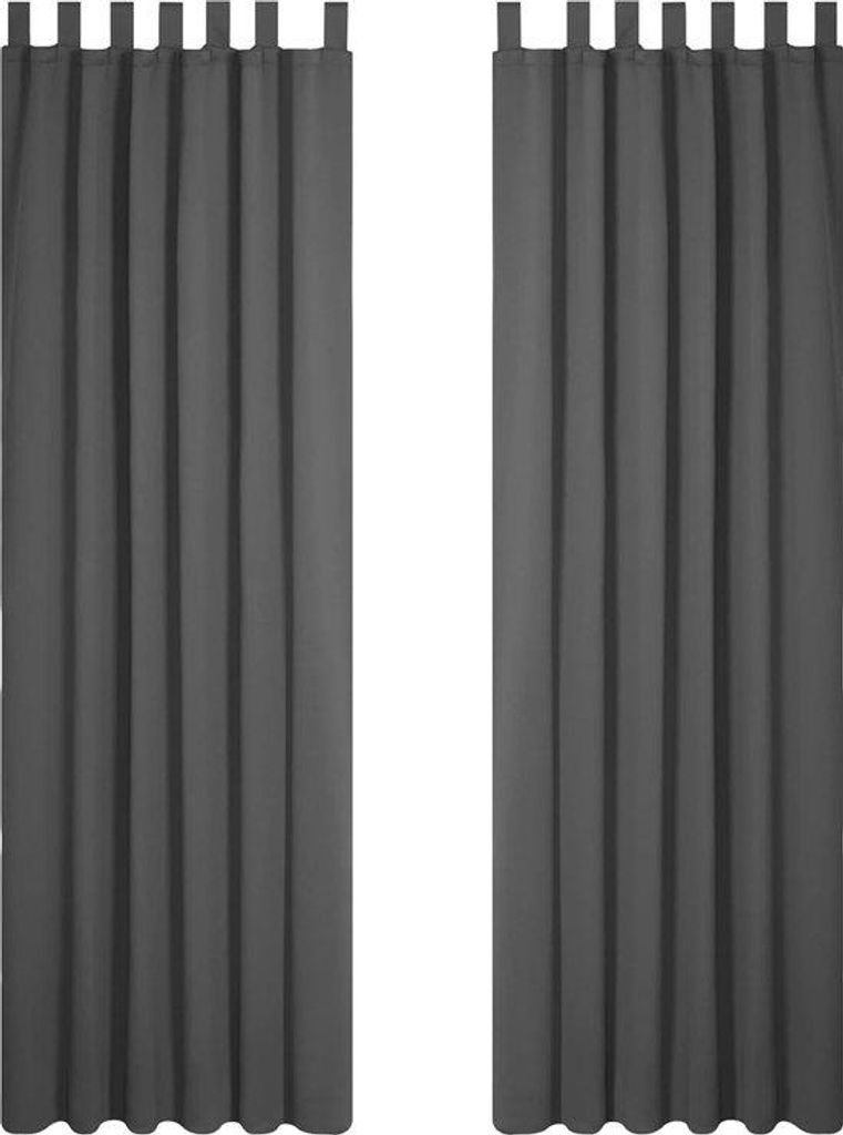 Schattengardinen mit Lüften, durchsichtig, Set aus 2, 245x140