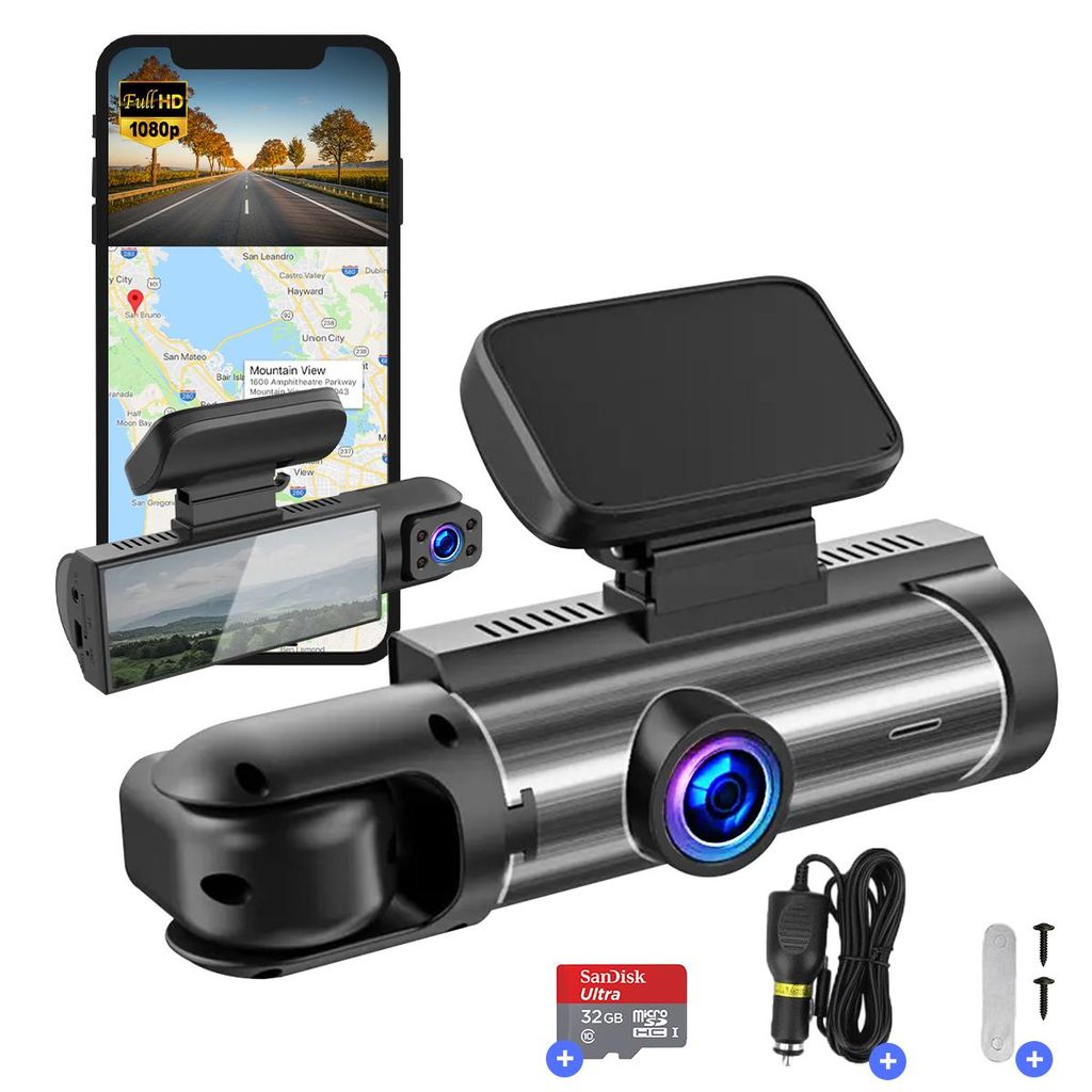 Fleau Tech Dashcam do samochodu - Zawiera WIFI i aplikację Zdjęcie produktu 