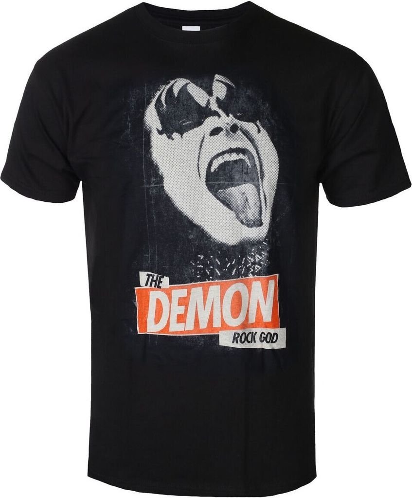 Kiss - "The Demon Rock" T-Shirt für Herren/Damen Uni RO2571 (S) (Schwarz)