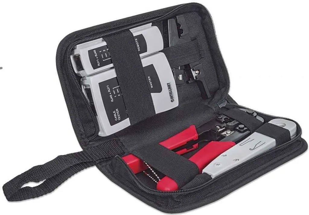 Set d'outils de câblage 4 pièces INTELLINET pour technicien informatique