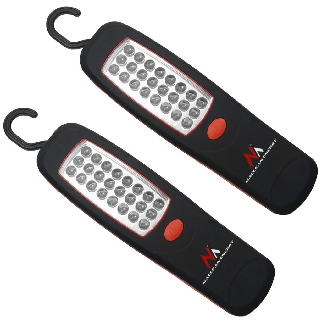 2x Maclean Werkstattlampe 24 LED Magnet Haken MCE03