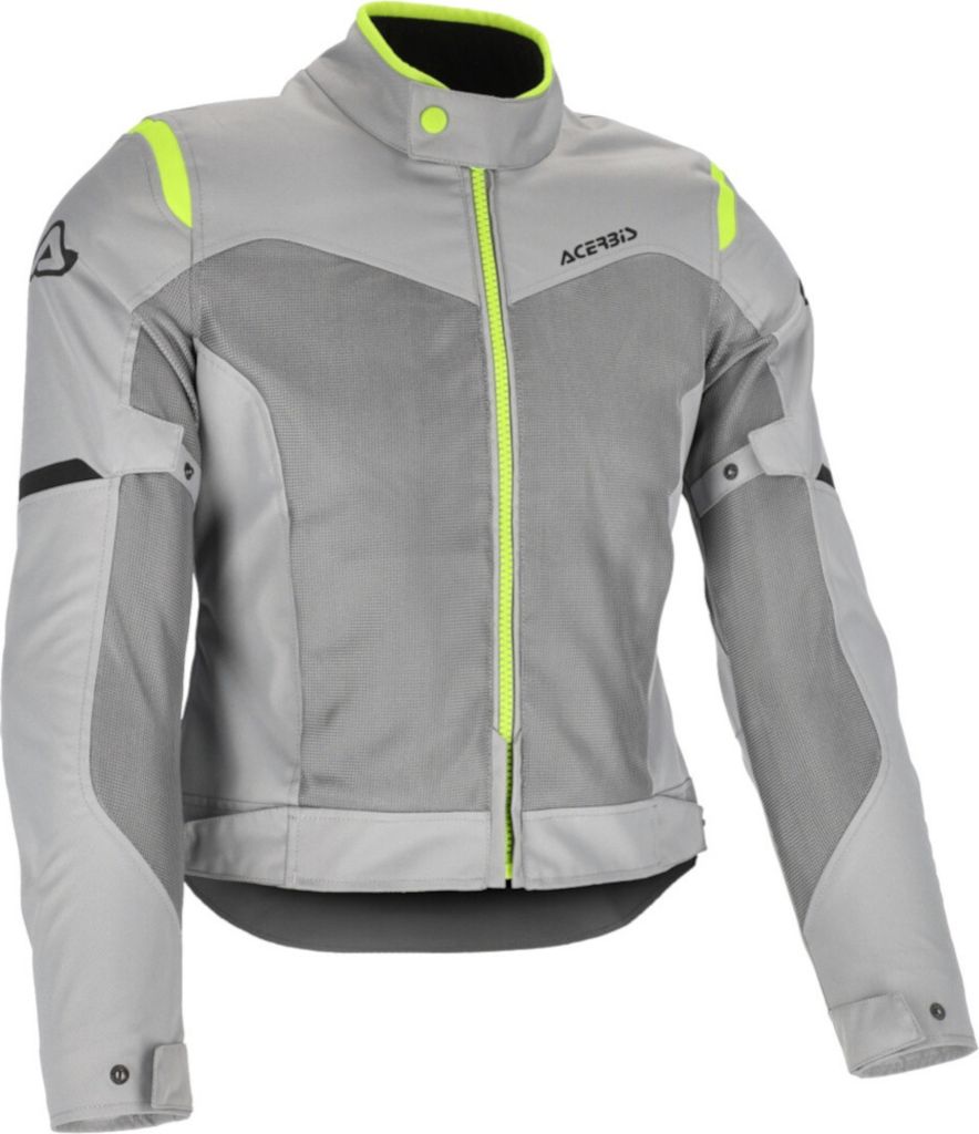 Acerbis Ramsey Vent 2.0 Mesh Ladies Motorrad Textiljacke, grau/gelb, 2XL
