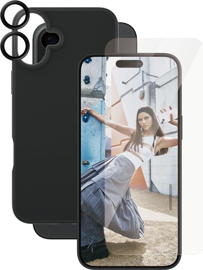 PanzerGlass CARE by Fashion 3-in-1 Set iPhone 16 Plus, Cover, Apple, Apple - iPhone 16 Plus, Transparent