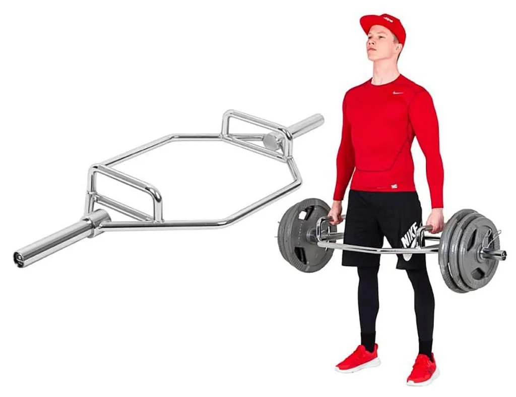Barre olympique hexagonale Dedlif 140 cm 50 mm Insportline charge 200 kg