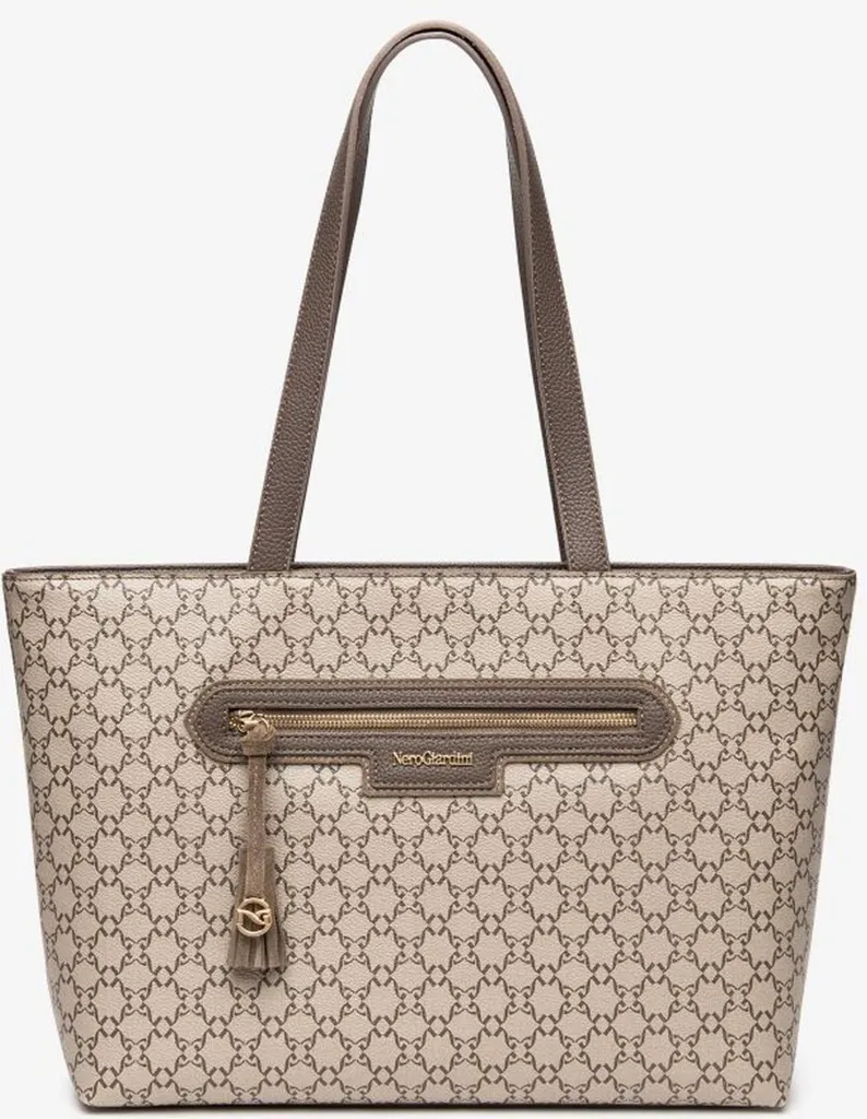 Sac en Cuir Beige Nero Giardini I544060D avec Finition Artisanale