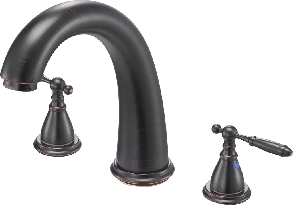 Set Robinetterie de Baignoire pour Adulte Bronze Montage Pont 2 Trous