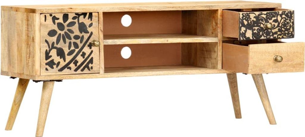vidaXL TV-Schrank 100x30x45 cm Massivholz Mango