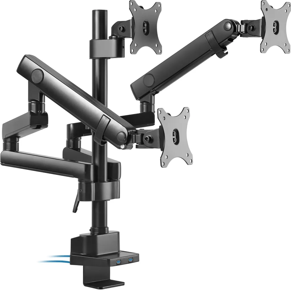 Support Écran Articulé AlzaErgo Arm T10B avec Port USB pour Bureau