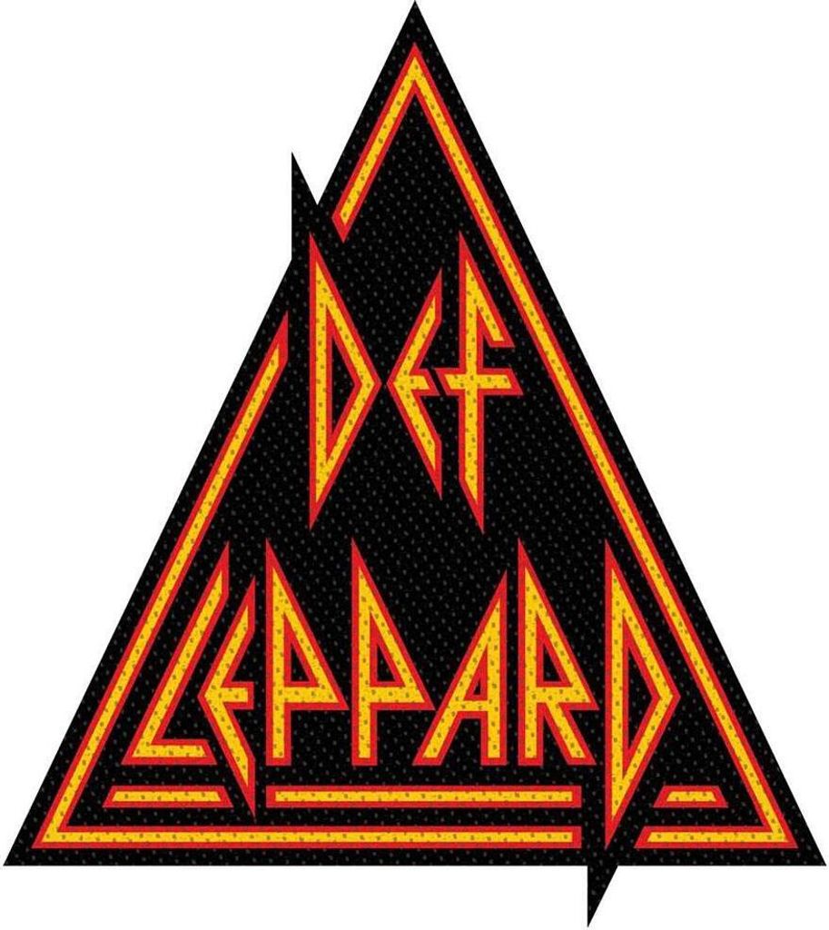 Def Leppard - Ausschnitt - Patch - Polyester Logo RO3737 (Einheitsgröße) (Schwarz/Rot/Gelb)