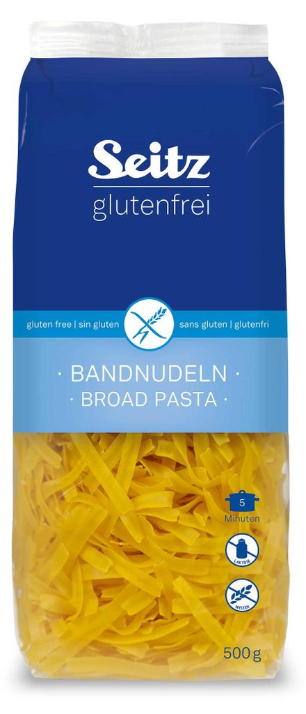 Seitz Glutenfreie Bandnudeln Broad Pasta ohne Eier Beutel Produktbild 
