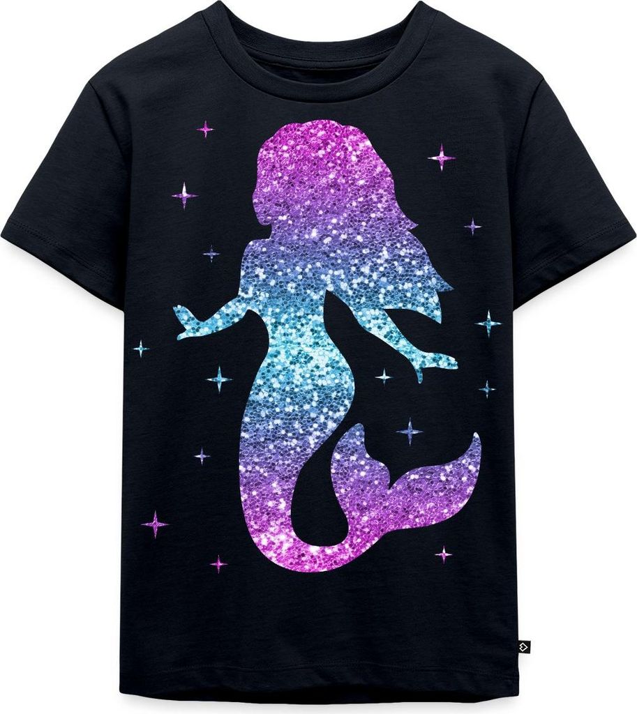 Spreadshirt Meerjungfrau Nixe Kinder Premium T-Shirt, 110/116 (4 Jahre), Navy