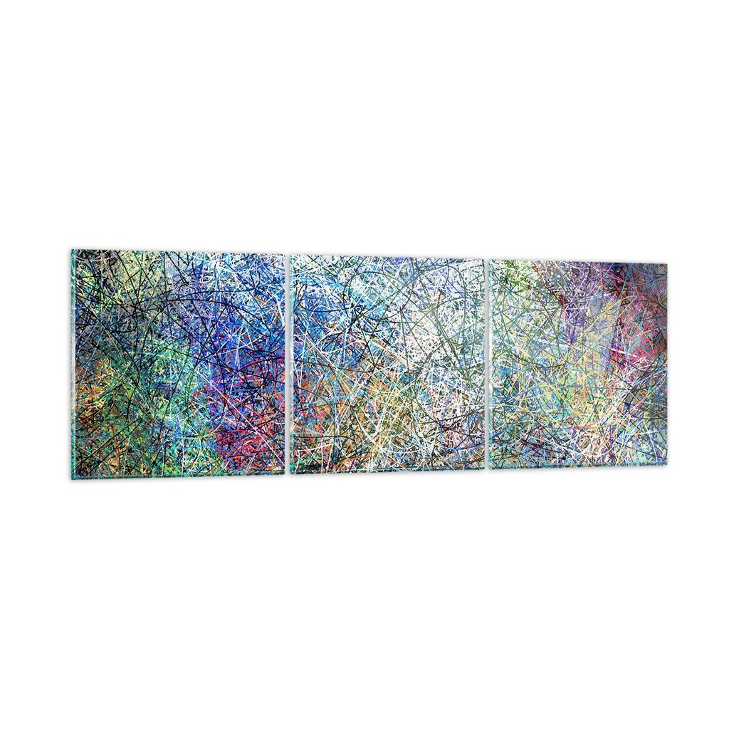 Bilder auf glas - Abstraktion modern - 120x40cm - Glasbilder - Wandbilder - Kunstdruck - zum Aufhängen bereit - Wanddekoration aus Glas - Glas Bil...
