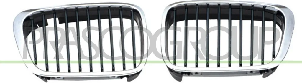 Calandre droite pour BMW Série 3 E46, Grille de radiateur haute qualité PRASCO