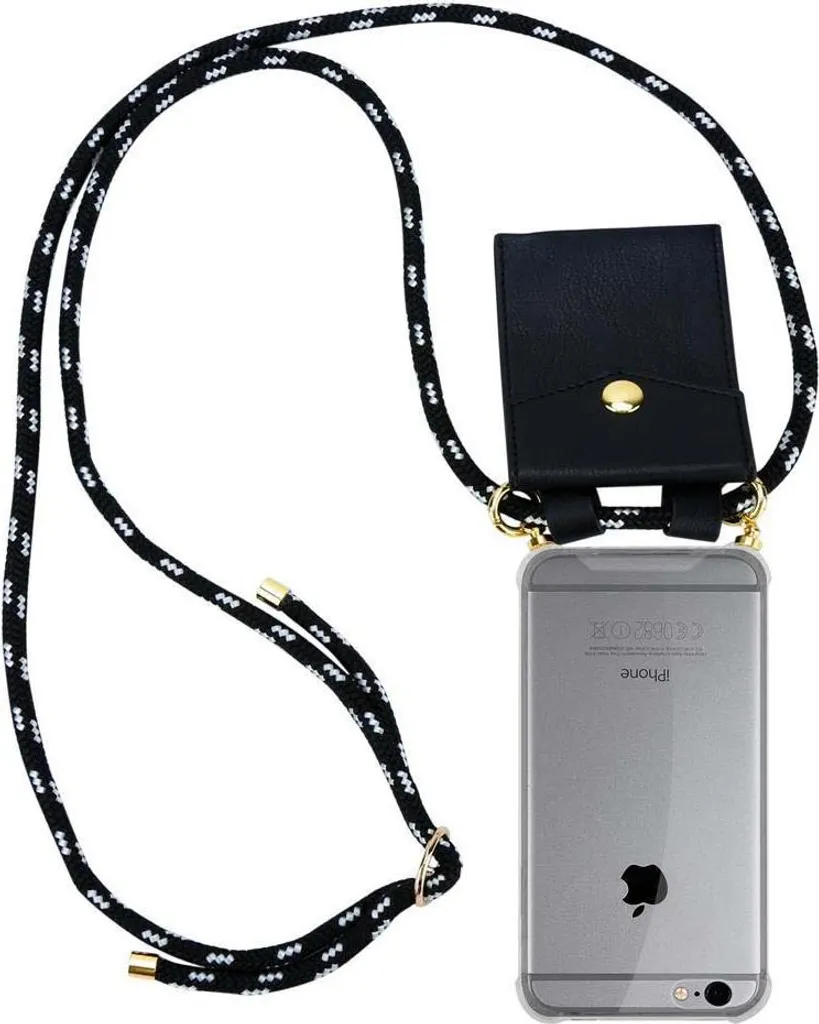 Custodia da Viaggio iPhone 6 Plus - Cadorabo Nero con Cordino