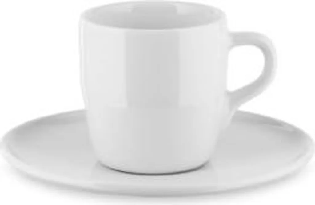 Service de 4 Tasses à Café Moka en Porcelaine Blanche Alessi avec Soucoupes