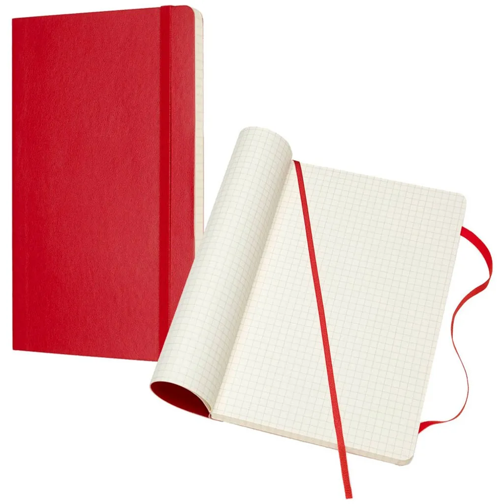 Moleskine Classic Notebook Large Squared Scarlet Red - Carta Avorio 70g - 14