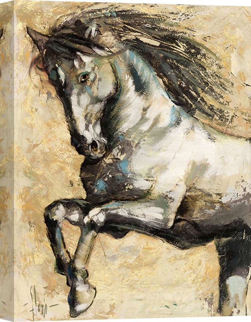 Leinwandbild mit Pferden – Luigi Florio, Wild – 60x40 cm