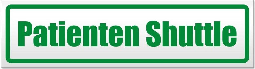 Kiwistar Patienten Shuttle Magnetschild Schild magnetisch - 30cm Grün - Magnetfolie für Auto PKW Kfz