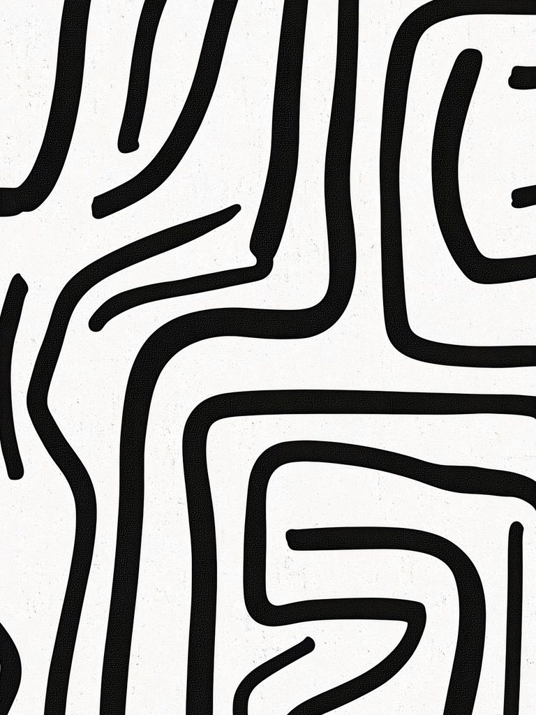 Poster 60x80cm Linientreu Minimalistisch, Skandinavischer Stil Interieur, Boho