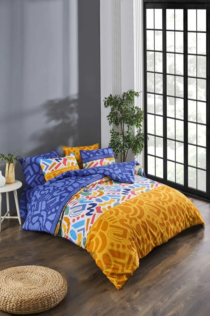 L'Essentiel Linge de Maison Doodle: Set Copripiumino Colorato XXL