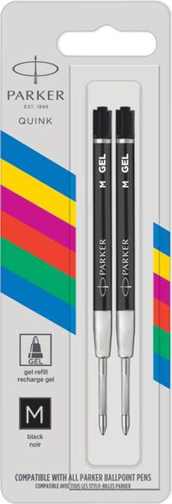 Parker Quinkflow, Schwarz, Medium, Schwarz, Silber, Produktbild 