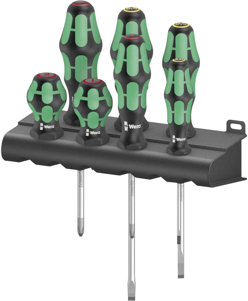 Set Giraviti Wera 300/7 Mix 1 Kraftform | Kit 7 Pezzi Alta Coppia con Rack