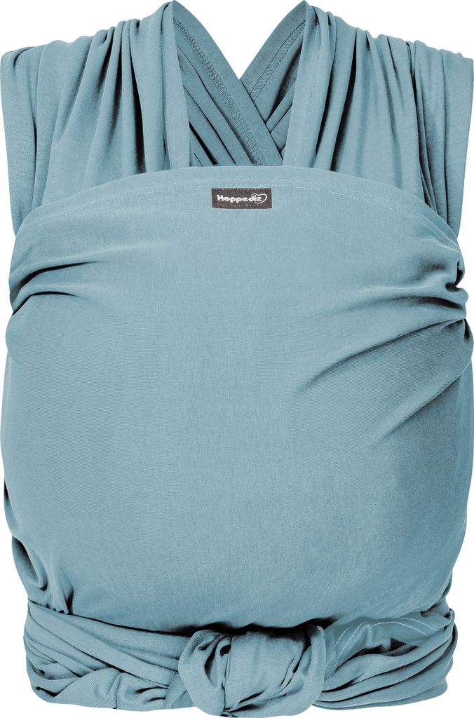 HOPPEDIZ Babytragetuch Elastisches Tragetuch für Neugeborene ab Geburt - aus 100 % Baumwolle ocean 4,60 x 0,50 m