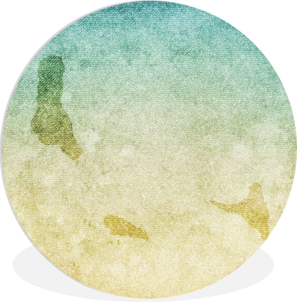 MuchoWow - Wand-Kreis - Wohnzimmer - Bild - Runde - Wanddeko - Dibond - Kunstdrucke