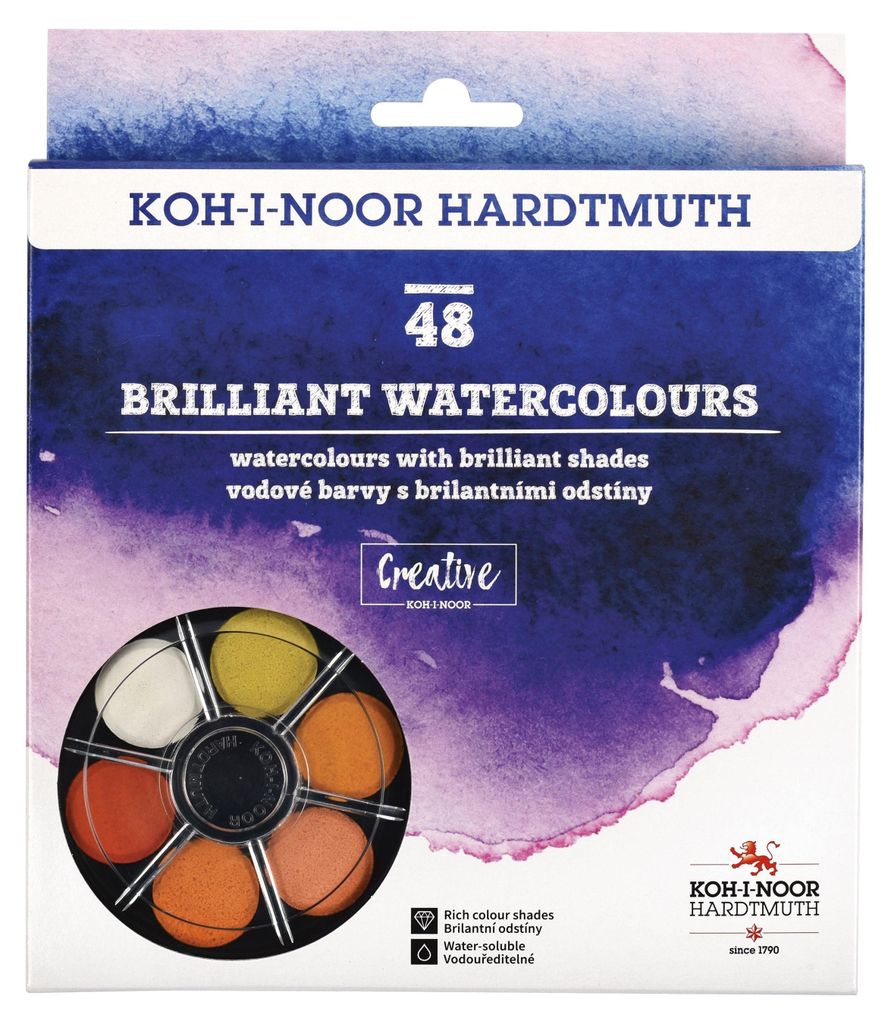 Colori ad acqua Koh-i-noor/acquerelli BRIILIANT round 48 Immagine del prodotto 
