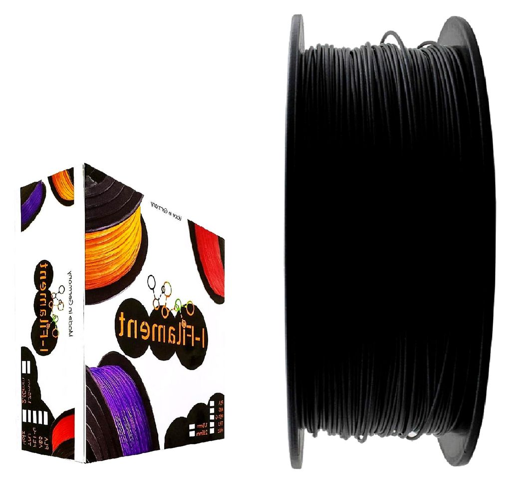 3D-Drucker PET-G 1,75 mm 1 kg Spule (Schwarz Metallic)
