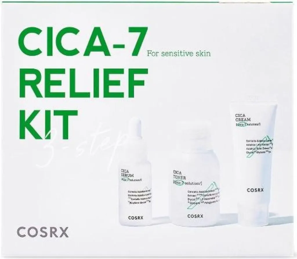 Coffret Cadeau Soins Visage Cica COSRX Kit de Voyage pour Peaux Réactives