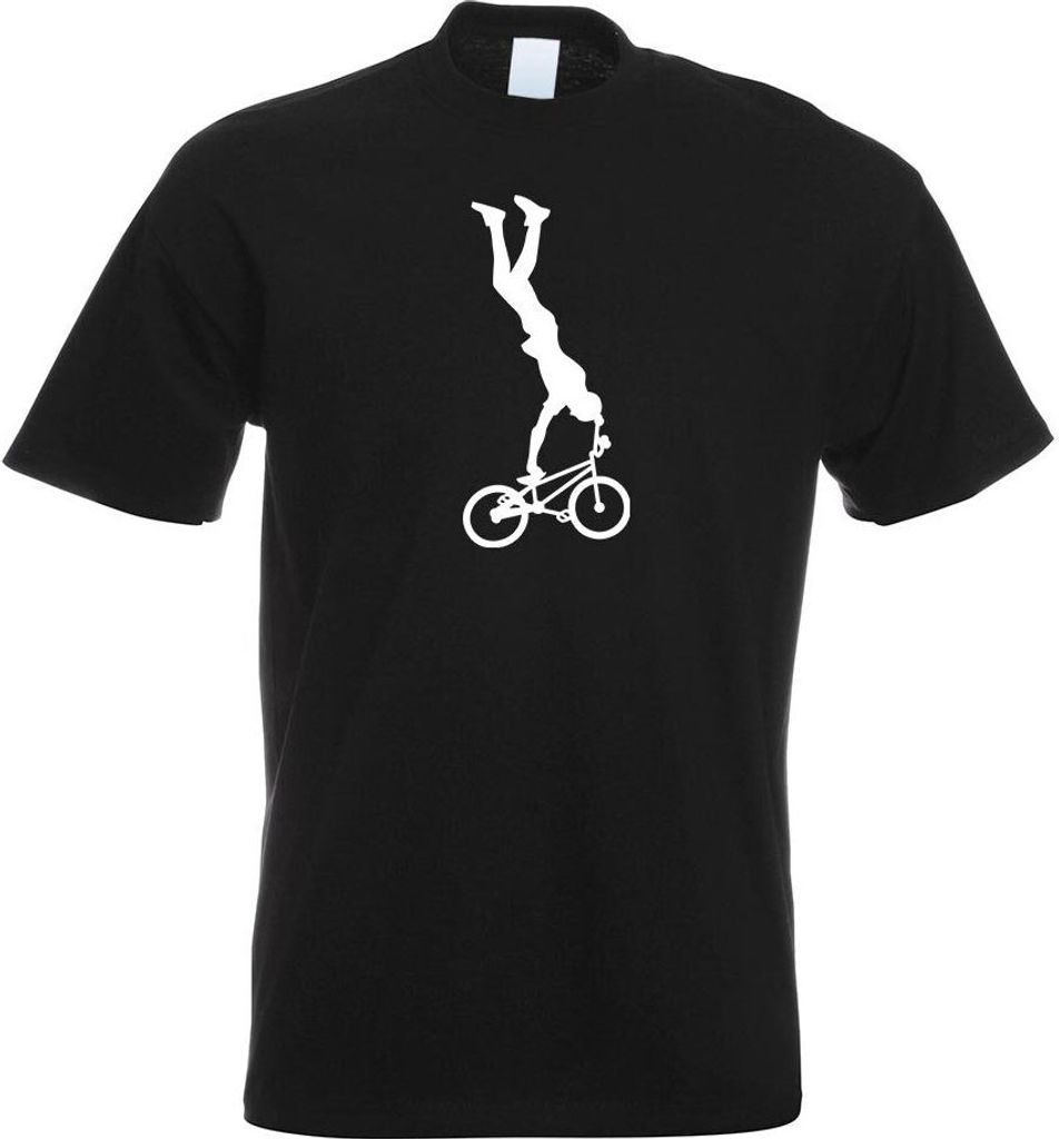 Kiwistar - T-Shirt - schwarz - BMX Freestyle Fahrer Figur Motiv Bedruckt Funshirt Design Print - mit Motiv Bedruckt - Funshirt Design - Sport - Fre...