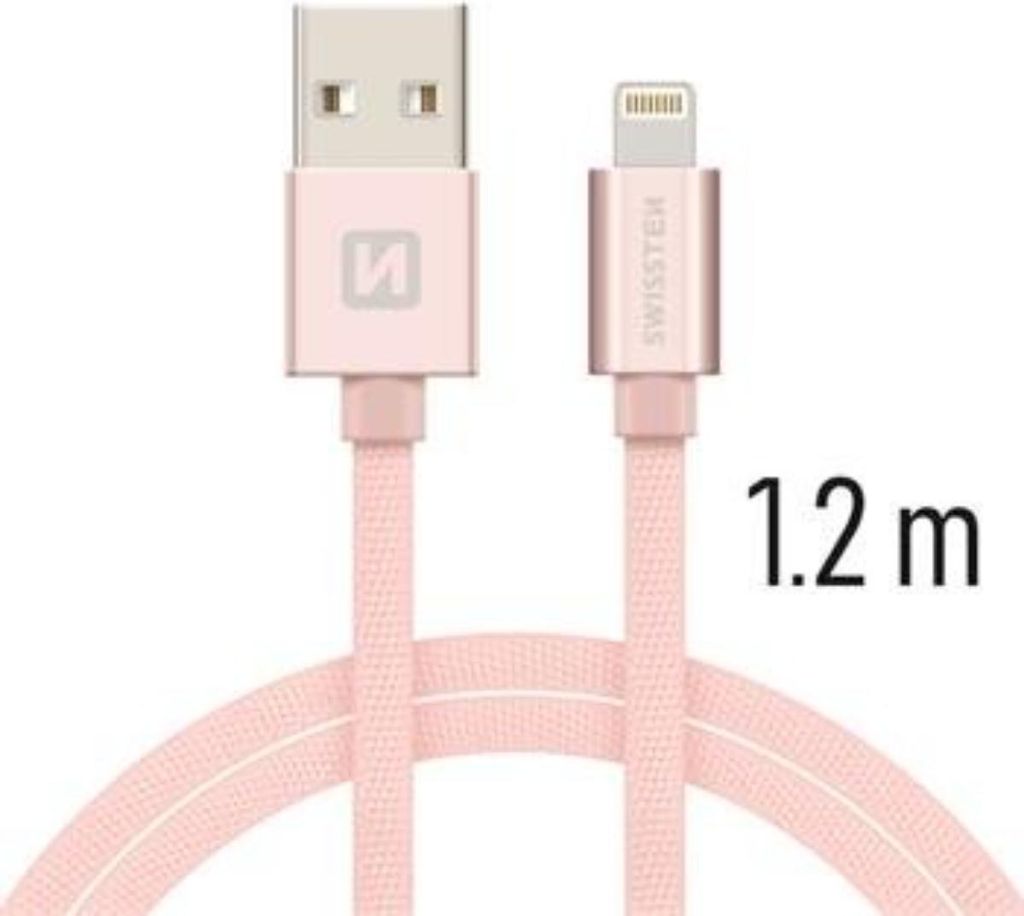 Swissten Textile Fast Charge 3A Lightning Daten- und Ladekabel 1,2 m