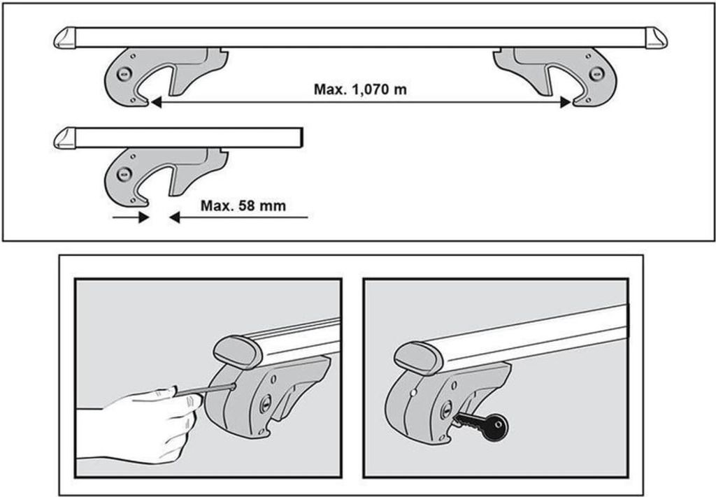 sada strešného nosiča hliníkový 120 cm strieborný Obrázok produktu 7