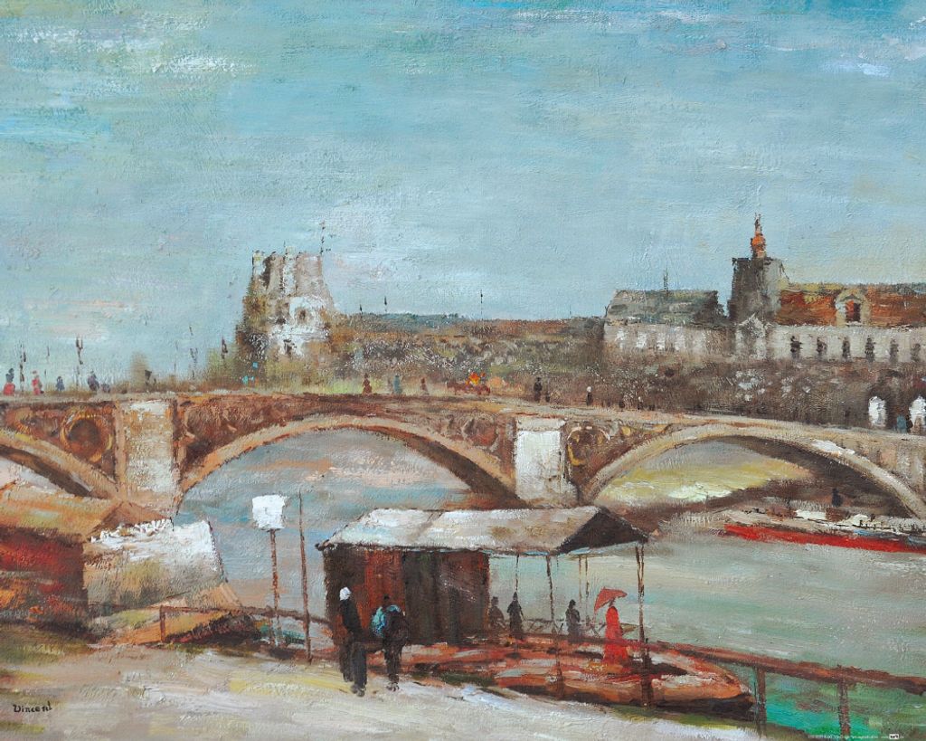 Vincent Van Gogh Kunstdruck Bild - Pont Du Carrousel Mit Louvre, 1886 (40 x 50 cm)