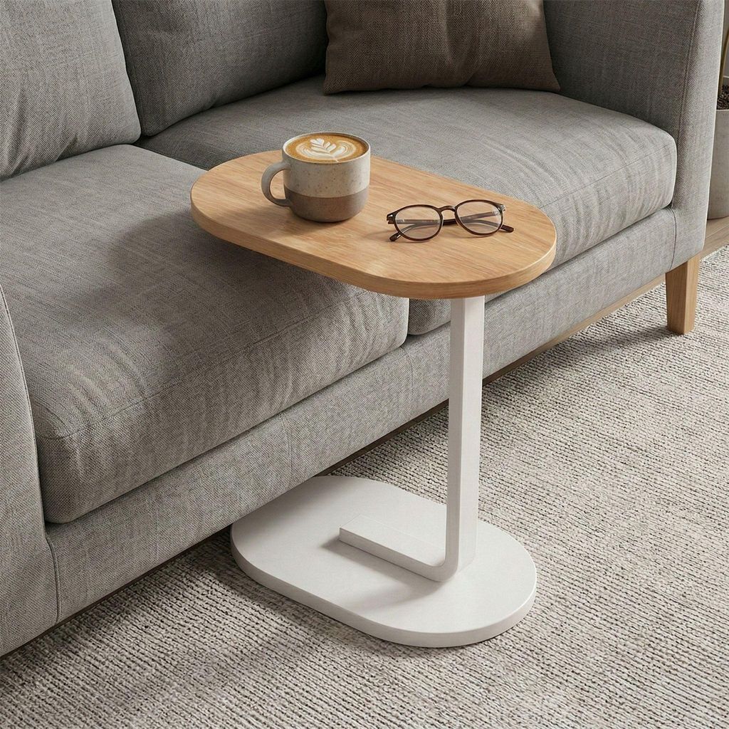 C-förmiger Couchtisch – Beistelltisch für Wohnzimmer und Produktbild 
