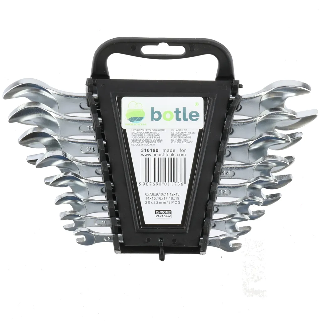 Clés Polygonales en Acier Poli avec Support Plastique - Lot de 8