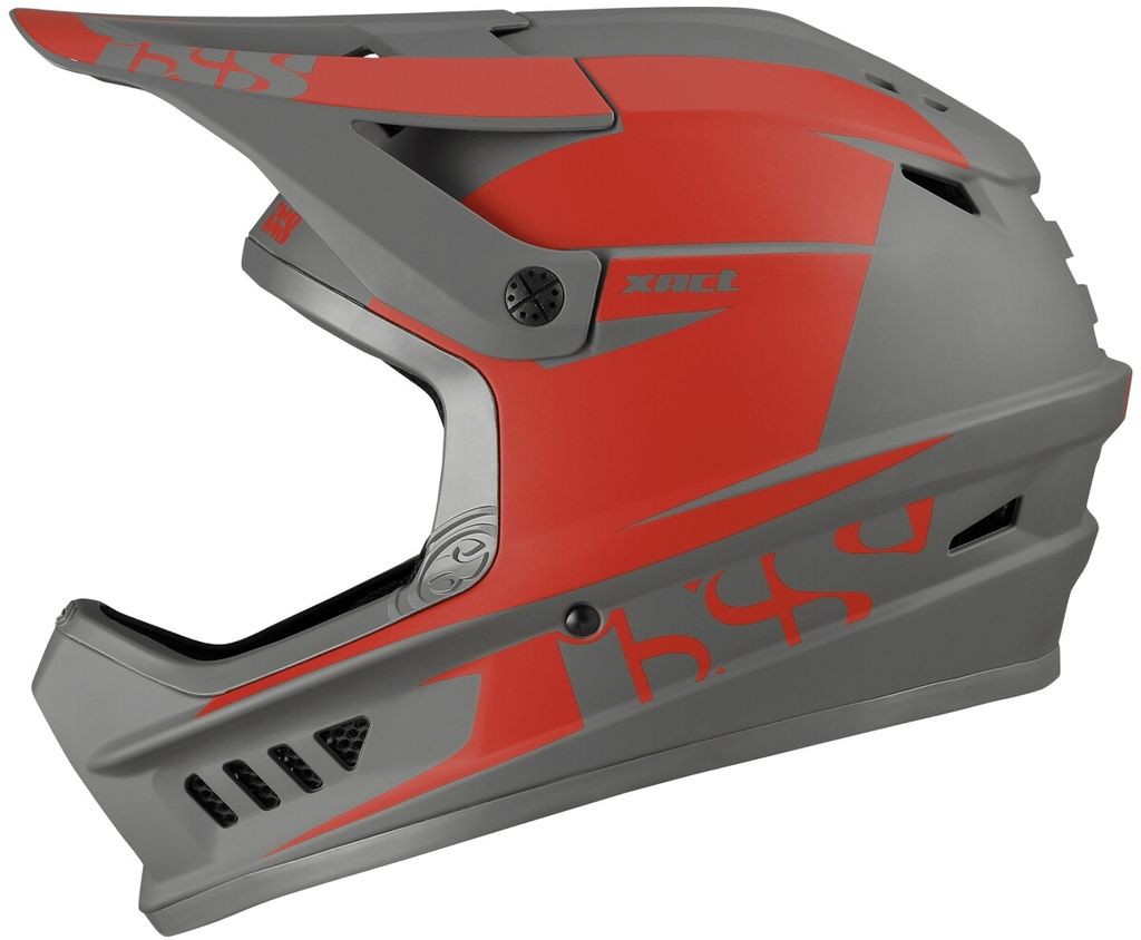 iXS XACT Evo Fullface MTB-Helm Red Graphite, Größe XS 49-53 cm, ABS-Helmschale, Vortex-Belüftung, EPR-Notfallpolster, EN1078/CPSC-