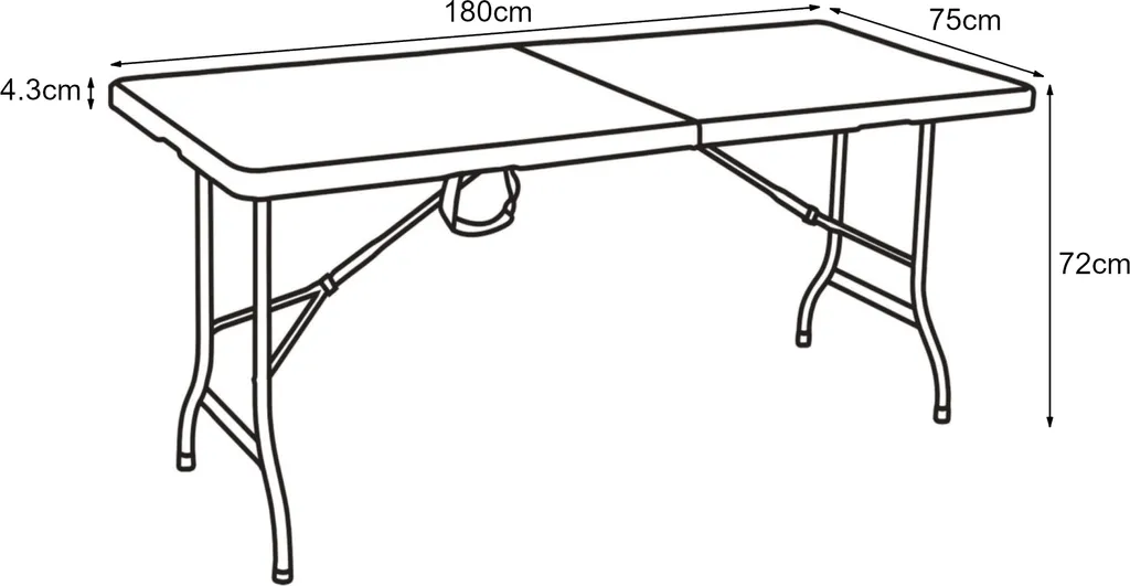 Table pliante Ljusnarsberg 180cm facile à ranger et à transporter blanc - 6