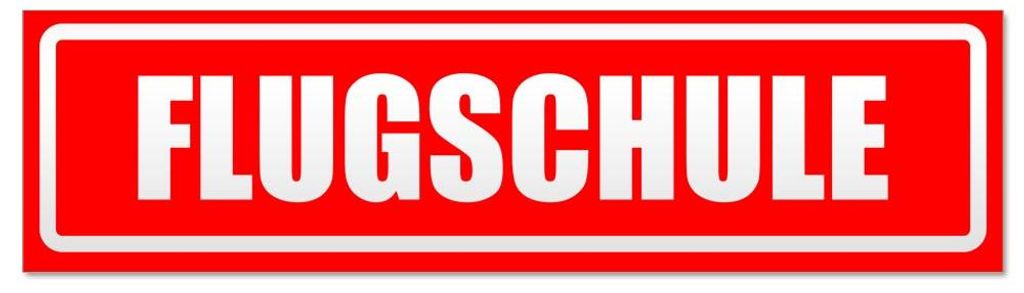 Kiwistar - Autoaufkleber - Rot - 30 x 8 cm - Flugschule invertiert - Hinweis Aufkleber Sticker für Auto, Kfz, Fahrrad, PKW, LKW