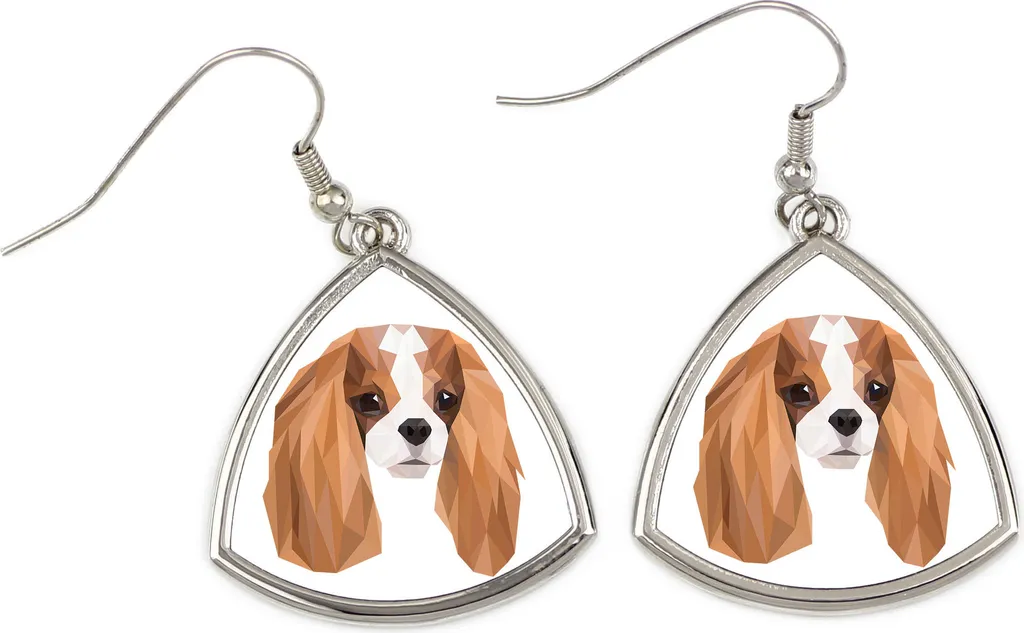 Orecchini Cavalier King Charles Spaniel Art-Dog - Gioielli Cane Geometrico