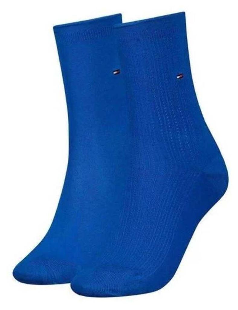 Tommy Hilfiger - Socken für Damen, Baumwollmischung (2er-Pack) NA1141 (35 EU - 38 EU) (Blau)