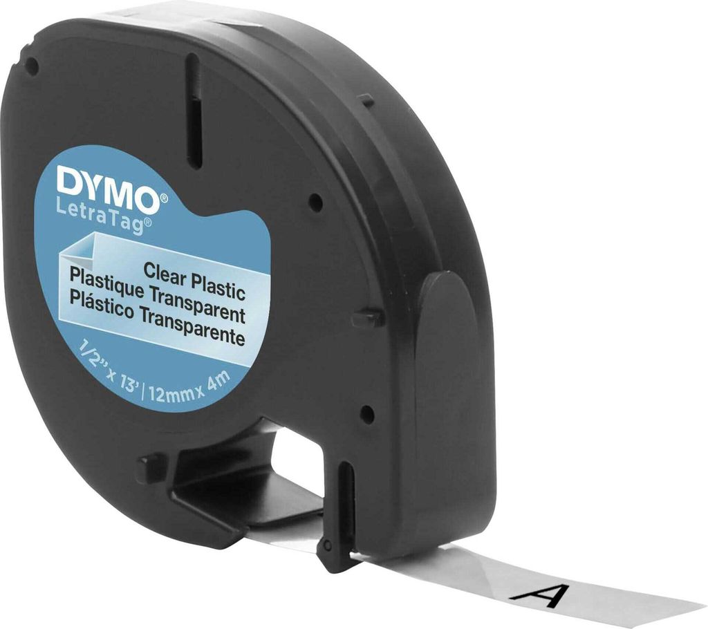 DYMO LetraTAG - plastica - trasparente - rotolo (1,2 cm x 4 Immagine del prodotto 