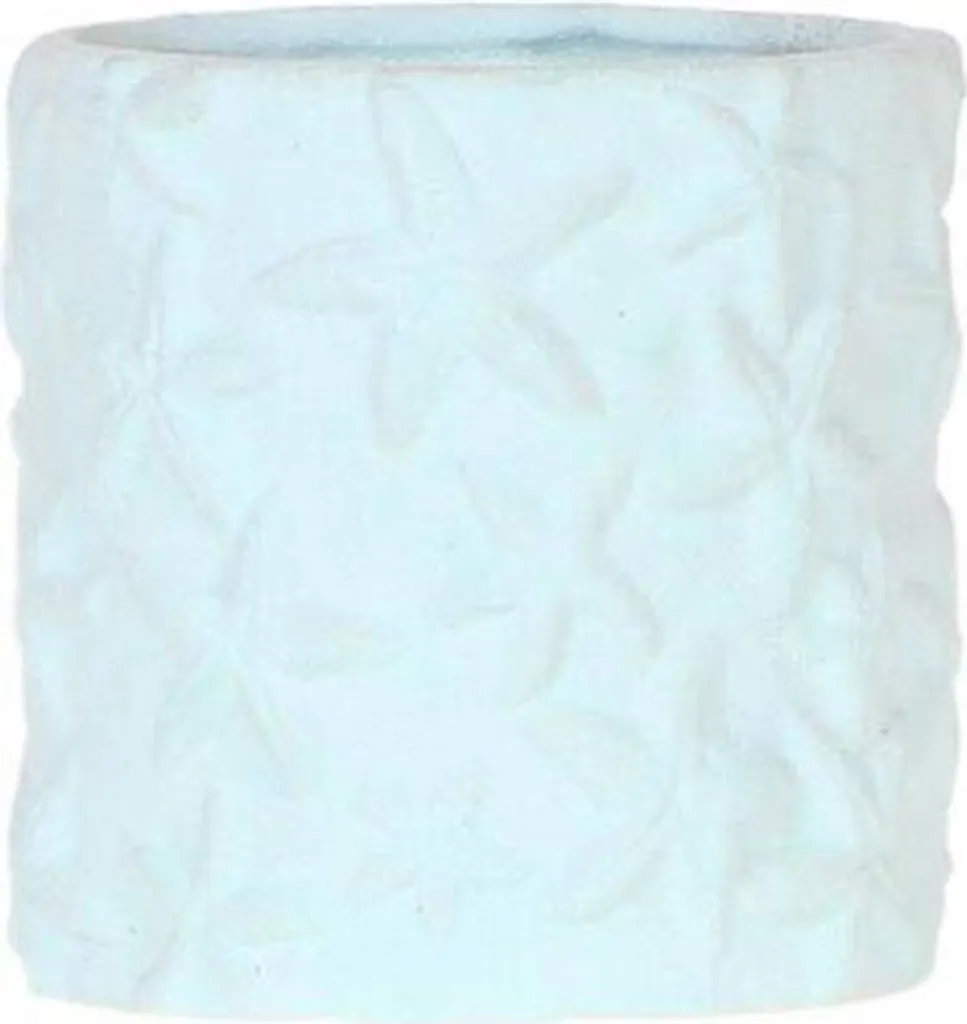 Pot de fleurs céramique bleue Ø9cm pour décoration marine sans souci