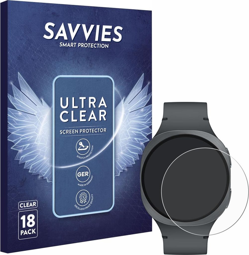 18x Für Samsung Galaxy Watch 8 (40 mm) Schutzfolie Savvies Produktbild 