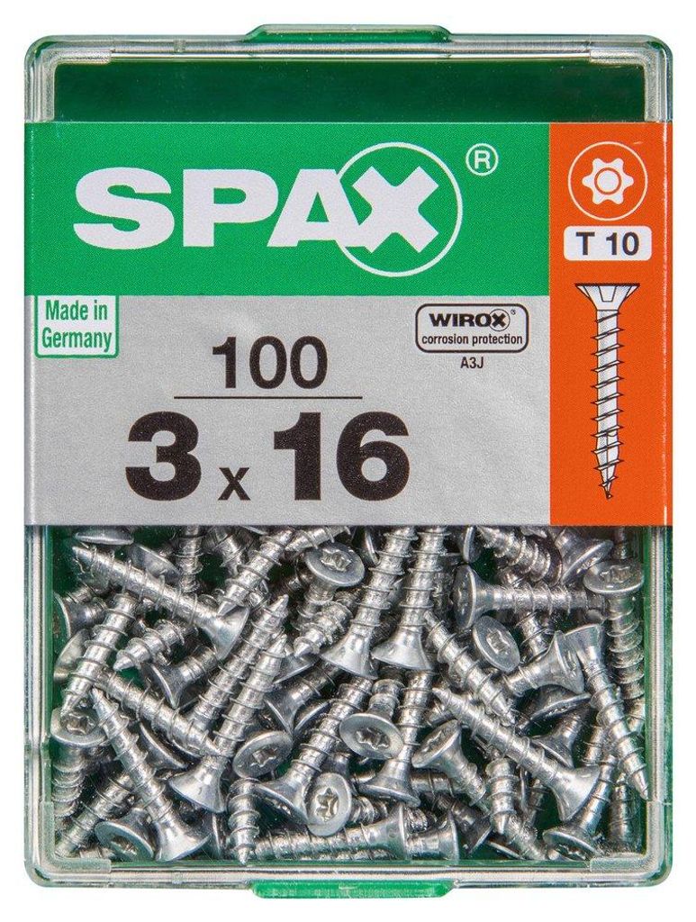 Spax Universalschrauben 3.0 x 16 mm TX 10 - 100 Stk. Produktbild 